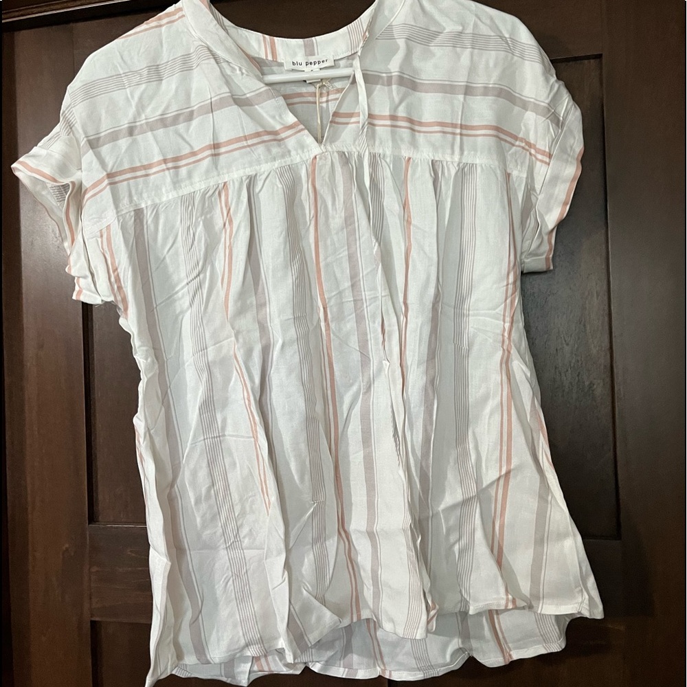 Blue Pepper short Sleeve Blouse